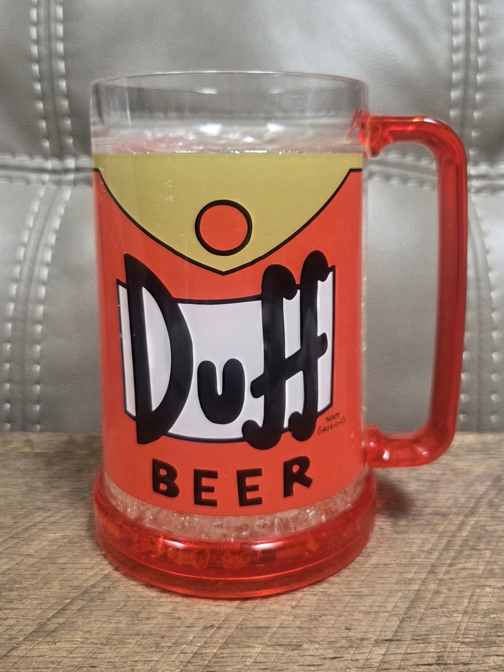 Universal Studios Duff Beer 16 oz Gel Freezer Mug from The Simpsons ~ Bin O